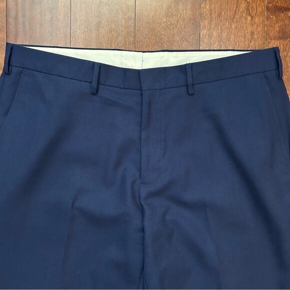 J. Crew Bowery 100%Wool Classic Blue Dress Pants W38 L34 - Picture 3 of 11